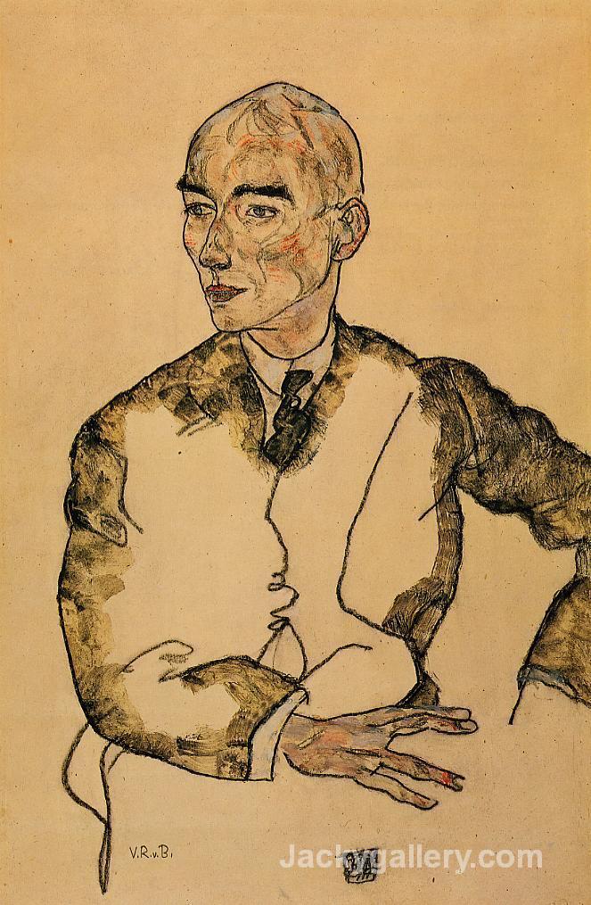 Portrait of Dr. Viktor Ritter von Bauer by Egon Schiele paintings reproduction